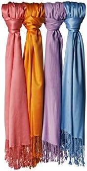 Jones New York Satin Pashmina 4-Pack W20766-WT L-ASST