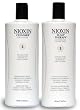 Nioxin System 1 Cleanser & Scalp Therapy Duo Set for Normal to Thin-looking Hair 25.4 oz / 750 ml