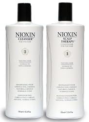 Nioxin System 1 Cleanser & Scalp Therapy Duo Set for Normal to Thin-looking Hair 25.4 oz / 750 ml