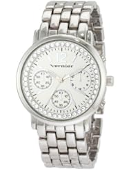 Vernier Womens VNR11005 Round Crystal Bezel Chrono-Look Fashion Watch