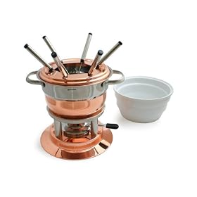 Swissmar Lausanne 11 Piece Copper Fondue Set by Swissmar