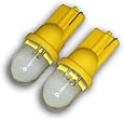 TuningPros LEDPL-T10-A1 Parking Light LED Light Bulbs T10 Wedge, 1 LED Amber 2-pc Set