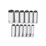WILLIAMS 1/2" DR DEEP SOCKET SET 12-PT 12-PCS (MSSD-12RC) 1/2"ドライブ ディープソケットセット 12角 12個 JHWMSSD-12RC