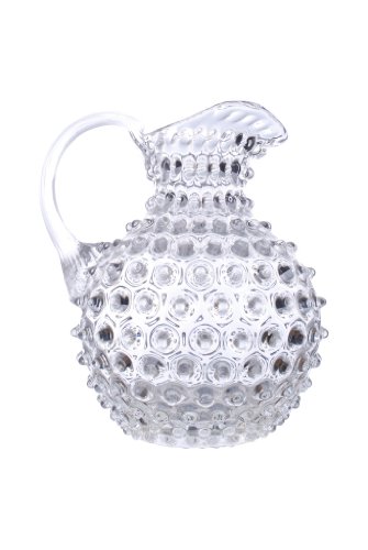 Pitcher for Water Antique Glass Hobnail Look Metropolitan Museum Inspired