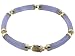 Lavender Jade Curved Bar Single-Row Vera-Link Bracelet, 14k Gold