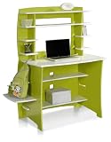 Legare 36-Inch Kids Desk and Hutch, Green/White