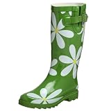 Chooka Women's Green Daisy Rainboot