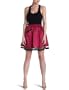 Betsey Johnson Women's Rib Tank Dress With/ Flare Skirt,Fuschia,Small