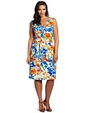 Jones New York Womens Plus-Size Printed Floral Knit Dress
