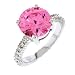 Pink sapphire cz diamond engagement ring jewellery