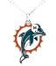 Miami Dolphins Logo Pendant Necklace - NFL Football Fan Shop Sports Team Merchandise