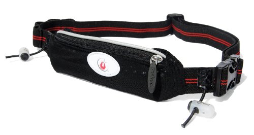 FuelBelt Rock n Roll Collection Super Stretch Race Waistpack, Red/Black, One Size