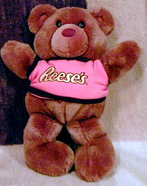 41gIaAdu65L Reeses Plush Teddy Bear 16 Tall By 12 Wide (1987)