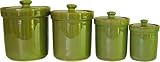 Sango Passion Green Canisters, Set of 4