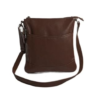 Rosallini Mens 2012 Korea Fashion Faux Leather Shoulder Bag Coffee Color