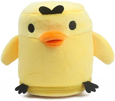 Cute Cartoon Plush Paper Box Roll Paper Tissue Box Cover (yellow chicken)