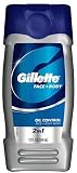 Gillette Oil Control, 2 in 1 Face Wash + Body Wash 12 fl oz (354 ml)