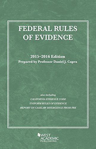 Federal Rules of Evidence, 2015-2016 with Evidence Map (Selected Statutes)