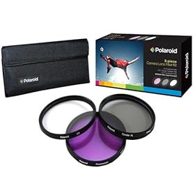Polaroid Optics 77mm 3 Piece Filter Set (UV, CPL, FLD)