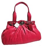 Coach Dark Berry Pink Leather Garnet Satchel Handbag 13914