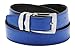 Reversible Belt Bonded Leather Removable Silver-Tone Buckle ROYAL BLUE / Black
