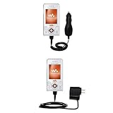 Essential Kit for the Sony Ericsson Z750a - includes Car and Wall Charger with Rapid Charge Technology - Gomadic Brand w/ TipExchange Technology