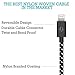 Go Beyond(TM) 1 Feet 8 Pin Fabric Braided Nylon Premium Durable iPhone 5/6 Data Sync / Charging Cable for iPhone 6/6 Plus, iPhone 5/5S/5C , iPad Mini, iPod Touch 5th Generation (SHIPPED IN SAME BUSINESS DAY. Compatible with iOS 8) (Black Nylon)
