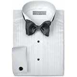 Neil Allyn Wing Collar, 1/4" Pleated, Poly/Cotton with Convertible Cuffs/Placket Tuxedo Shirt