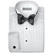 Neil Allyn Wing Collar, 1/4" Pleated, Poly/Cotton with Convertible Cuffs/Placket Tuxedo Shirt