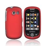 RED For Samsung Flight II Rubberized Hard Case Cover 2