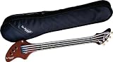 Ashbory Bass 18 Scale Fretless Electric Bass Guitar - Frost Red Metallic