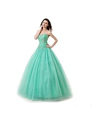  Crystal Lace-Up Crystals Ruched Beaded Sweetheart  Ball Gown Quinceanera Dress  with a Brush/Sweep Train 