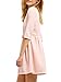 SheIn Women's Bow Pleated A-line Half Sleeve Sweet Skater Dress Large Pink