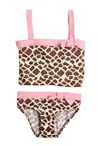 NWT Toddler Girls 2 piece giraffe print tankini swimsuit