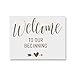 Welcome to Our Beginning Stencil Template - Reusable Wedding Sign Stencils with Multiple Sizes Available