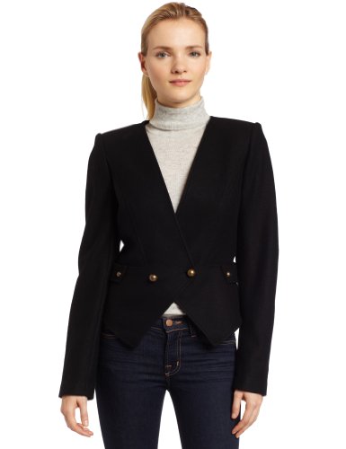 7 For All Mankind Womens Cutaway Blazer In Wool Blend