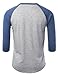 LE3NO Mens Casual Slim Fit 3/4 Sleeve Raglan T Shirt