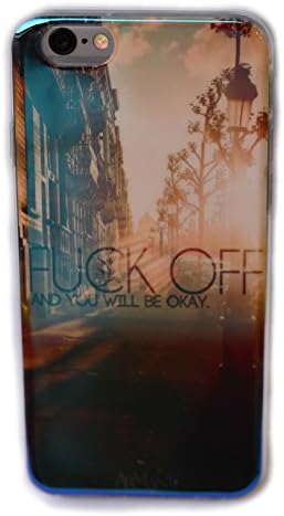 iPhone 6S / 6 Slim Protective Soft Flexi Crystal Clear Case Finish Coated Surface with Premium Reflective Coat (Fuck Off)