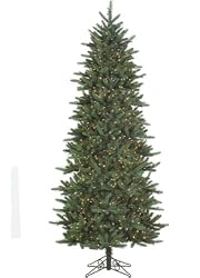 8.5' Slim Fresh Cut Carolina Frasier Artificial Christmas Tree Clear Pre-Lit