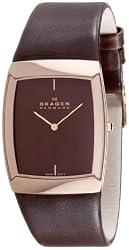 Skagen Men's 584LRLM Swiss Brown Leather Watch