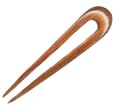 Baerreis Original Design Hair Fork "Rosebud" Style Natural Exotic African Bubinga Wood Five Inch PRONG