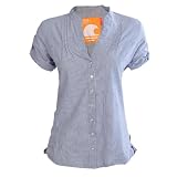 Soul Cal Striped Roll Up Shirt - Light blue - Womens