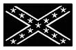 Black Confederate Flag Embroidered Patch Iron-On Civil War Rebel Uniform Military Emblem