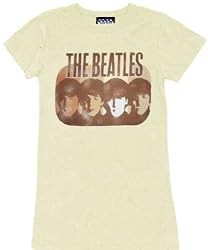 Junk Food The Beatles Image Beige Eggshell Juniors T-shirt Tee
