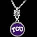Texas Christian Horned Frogs (TCU) Ladies Crystal Stud Necklace