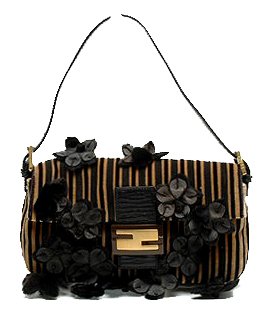 Fendi Authentic Baguette Flower Handbag Bag