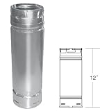 Buy 4'' x 12'' PelletVent Pro Stainless Steel Pellet Stove Chimney Pipe - 4PVP-12SS by PelletVentPro