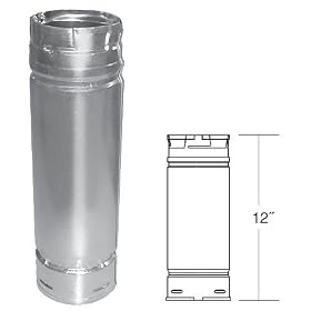 Buy 4'' x 12'' PelletVent Pro Stainless Steel Pellet Stove Chimney Pipe - 4PVP-12SS by PelletVentPro now!