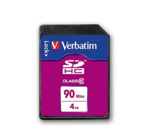Verbatim Secure Digital High Capacity (SDHC) 4GB Speicherkarte (90 Minutes HD Video, Class Preisvergleich