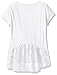 Dream Star Girls' Short Sleeve Screen Top with Lace Ruffle Detail At Back